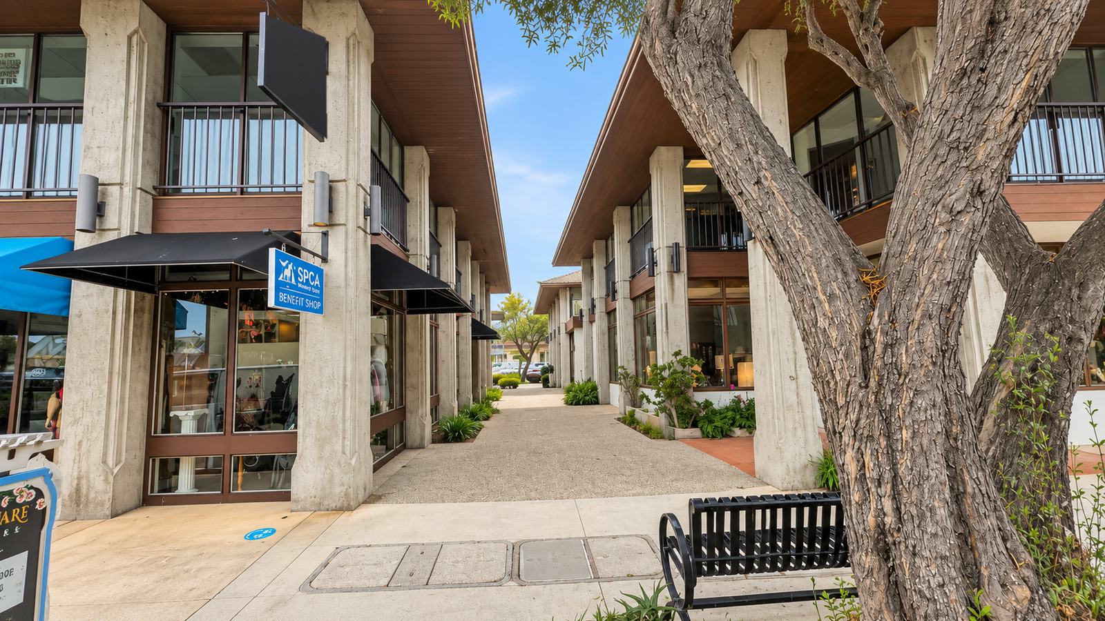 The walkway to our Carmel office at 26362 Carmel Rancho Lane